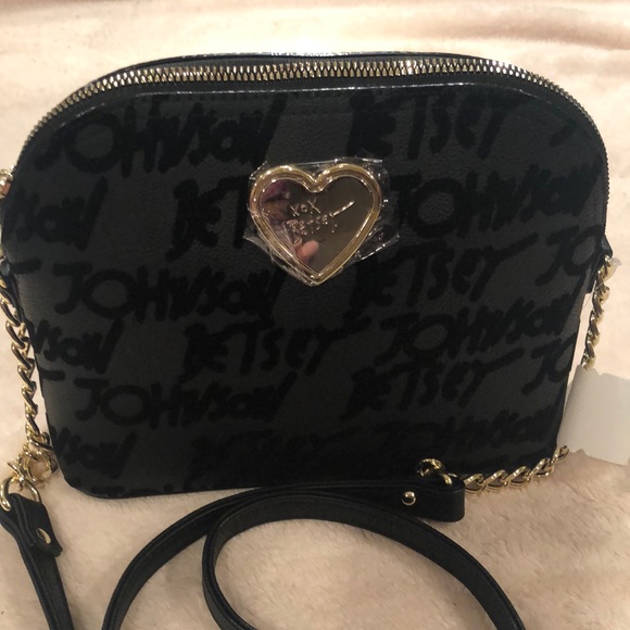 Betsey Johnson Handbags - Betsey Johnson black on black zippered crossbody